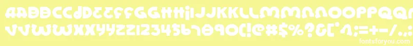 フォントlionel – 黄色い背景に白い文字