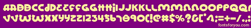 lionel Font – Yellow Fonts on Purple Background