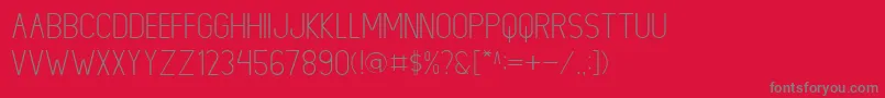 LIONELLOLight Font – Gray Fonts on Red Background
