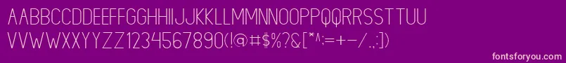 LIONELLOLight Font – Pink Fonts on Purple Background