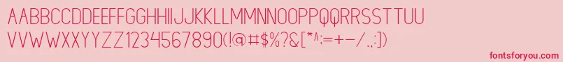 LIONELLOLight Font – Red Fonts on Pink Background