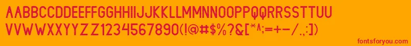 LIONELLORegular Font – Red Fonts on Orange Background