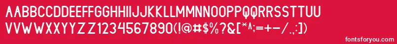 LIONELLORegular Font – White Fonts on Red Background