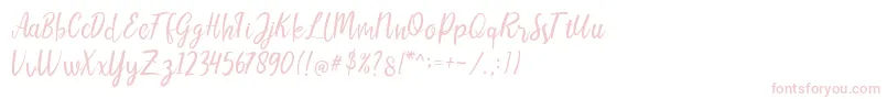 フォントLIONELLOSCRIPTRegular – 白い背景にピンクのフォント