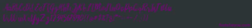 Weitere Informationen zur LIONELLOSCRIPTRegular-Schriftart LIONELLOSCRIPTRegular-Schriftart – Violette Schriften auf schwarzem Hintergrund