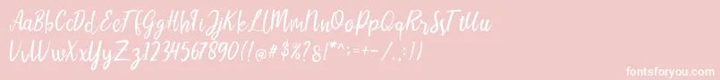 LIONELLOSCRIPTRegular Font – White Fonts on Pink Background
