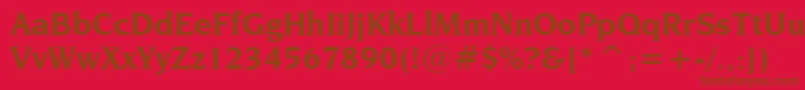 NovareseBoldBt Font – Brown Fonts on Red Background