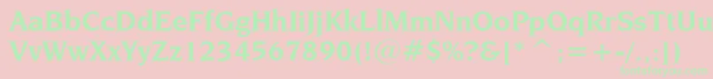 NovareseBoldBt Font – Green Fonts on Pink Background