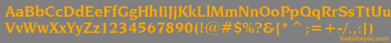 NovareseBoldBt Font – Orange Fonts on Gray Background