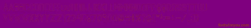 LIONELLOStroke-Schriftart – Braune Schriften auf violettem Hintergrund