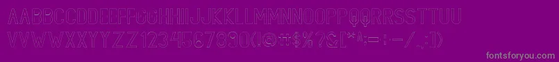 LIONELLOStroke-Schriftart – Graue Schriften auf violettem Hintergrund