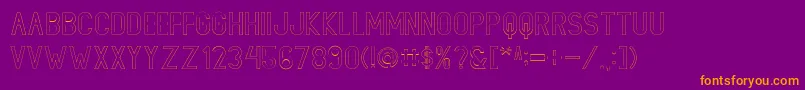 LIONELLOStroke Font – Orange Fonts on Purple Background