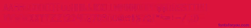 LIONELLOStroke-Schriftart – Violette Schriften auf rotem Hintergrund