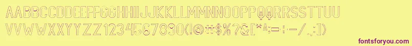 LIONELLOStroke Font – Purple Fonts on Yellow Background
