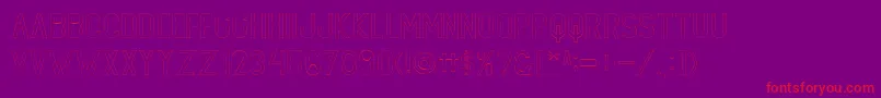 LIONELLOStroke-Schriftart – Rote Schriften auf violettem Hintergrund