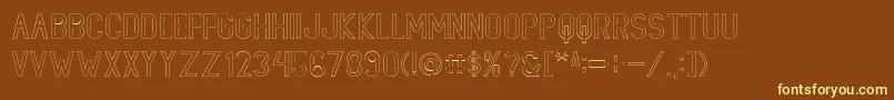 LIONELLOStroke Font – Yellow Fonts on Brown Background