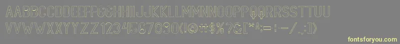 LIONELLOStroke-Schriftart – Gelbe Schriften auf grauem Hintergrund