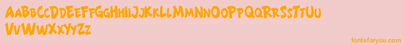 LIONTEEN DEMO Font – Orange Fonts on Pink Background