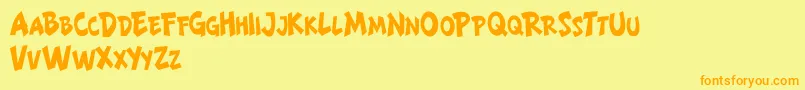 LIONTEEN DEMO Font – Orange Fonts on Yellow Background