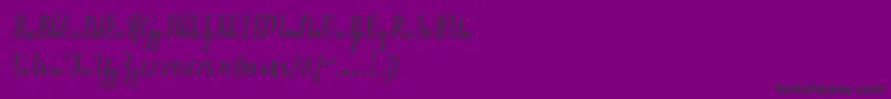 Liontine Script-Schriftart – Schwarze Schriften auf violettem Hintergrund