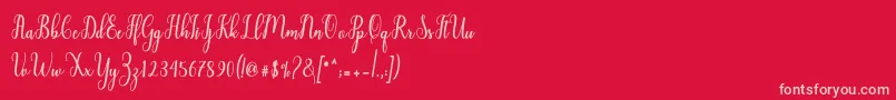 fuente Liontine Script – Fuentes Rosadas Sobre Fondo Rojo