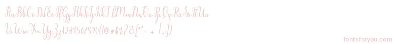 Liontine Script-Schriftart – Rosa Schriften auf weißem Hintergrund