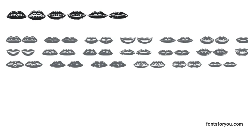 Schriftart Lippen – Alphabet, Zahlen, spezielle Symbole