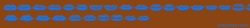 More about Lippen Font Lippen Font – Blue Fonts on Brown Background