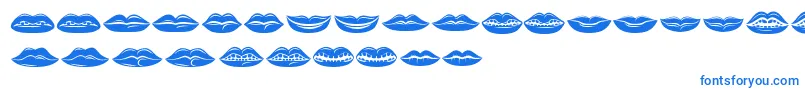 Weitere Informationen zur Lippen-Schriftart Lippen-Schriftart – Blaue Schriften