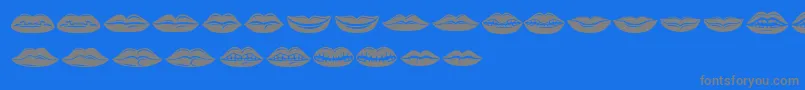 More about Lippen Font Lippen Font – Gray Fonts on Blue Background