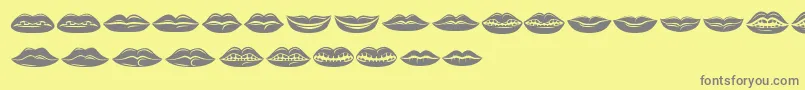 More about Lippen Font Lippen Font – Gray Fonts on Yellow Background