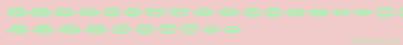 More about Lippen Font Lippen Font – Green Fonts on Pink Background