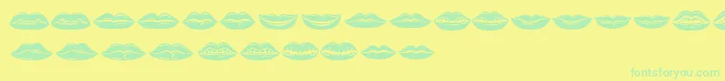 Więcej informacji o czcionce Lippen Czcionka Lippen – zielone czcionki na żółtym tle