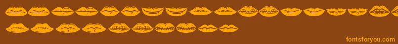 More about Lippen Font Lippen Font – Orange Fonts on Brown Background