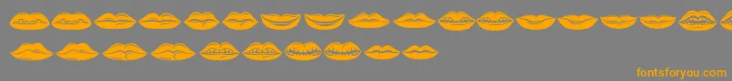 More about Lippen Font Lippen Font – Orange Fonts on Gray Background