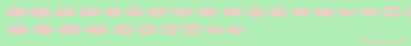 Lippen Font – Pink Fonts on Green Background