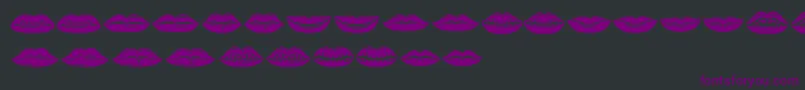 Lippen Font – Purple Fonts on Black Background