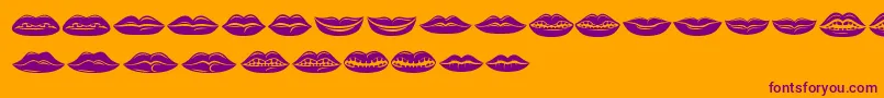 More about Lippen Font Lippen Font – Purple Fonts on Orange Background