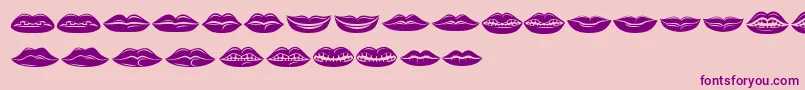 More about Lippen Font Lippen Font – Purple Fonts on Pink Background