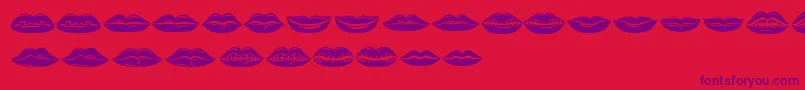Lippenフォントについての詳細 フォントLippen – 赤い背景に紫のフォント