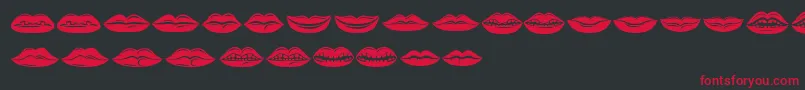 fuente Lippen – Fuentes Rojas Sobre Fondo Negro