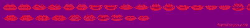 More about Lippen Font Lippen Font – Red Fonts on Purple Background