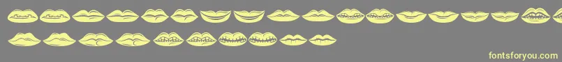 Lippen Font – Yellow Fonts on Gray Background