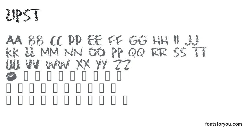A fonte Lipst    (132655) – alfabeto, números, caracteres especiais