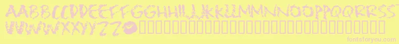 Lipst    Font – Pink Fonts on Yellow Background