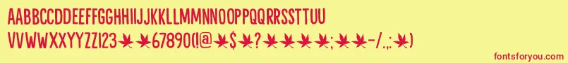 Liquid Amber DEMO Font – Red Fonts on Yellow Background