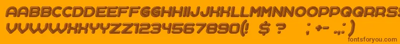 Liquid Italic Font – Brown Fonts on Orange Background
