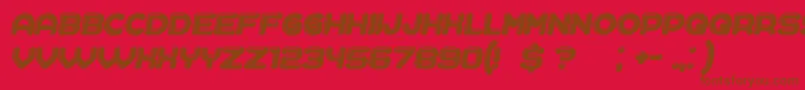 Liquid Italic Font – Brown Fonts on Red Background