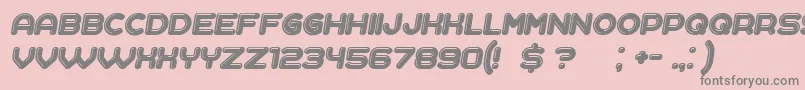 Liquid Italic Font – Gray Fonts on Pink Background