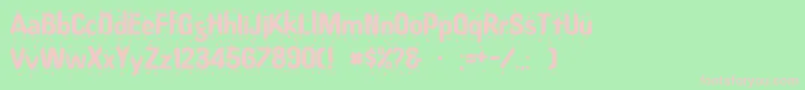 Liquid Font – Pink Fonts on Green Background